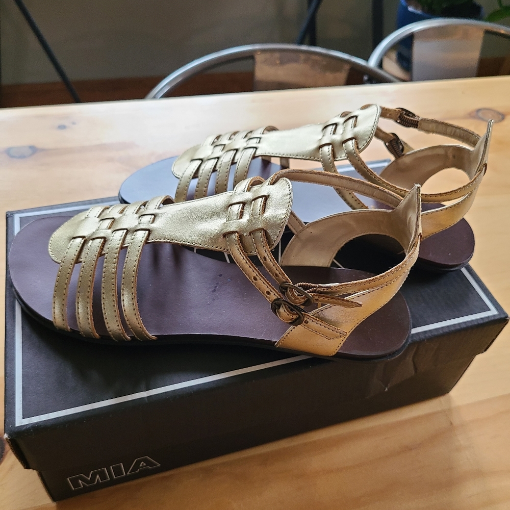 Gold Gladiator Sandals